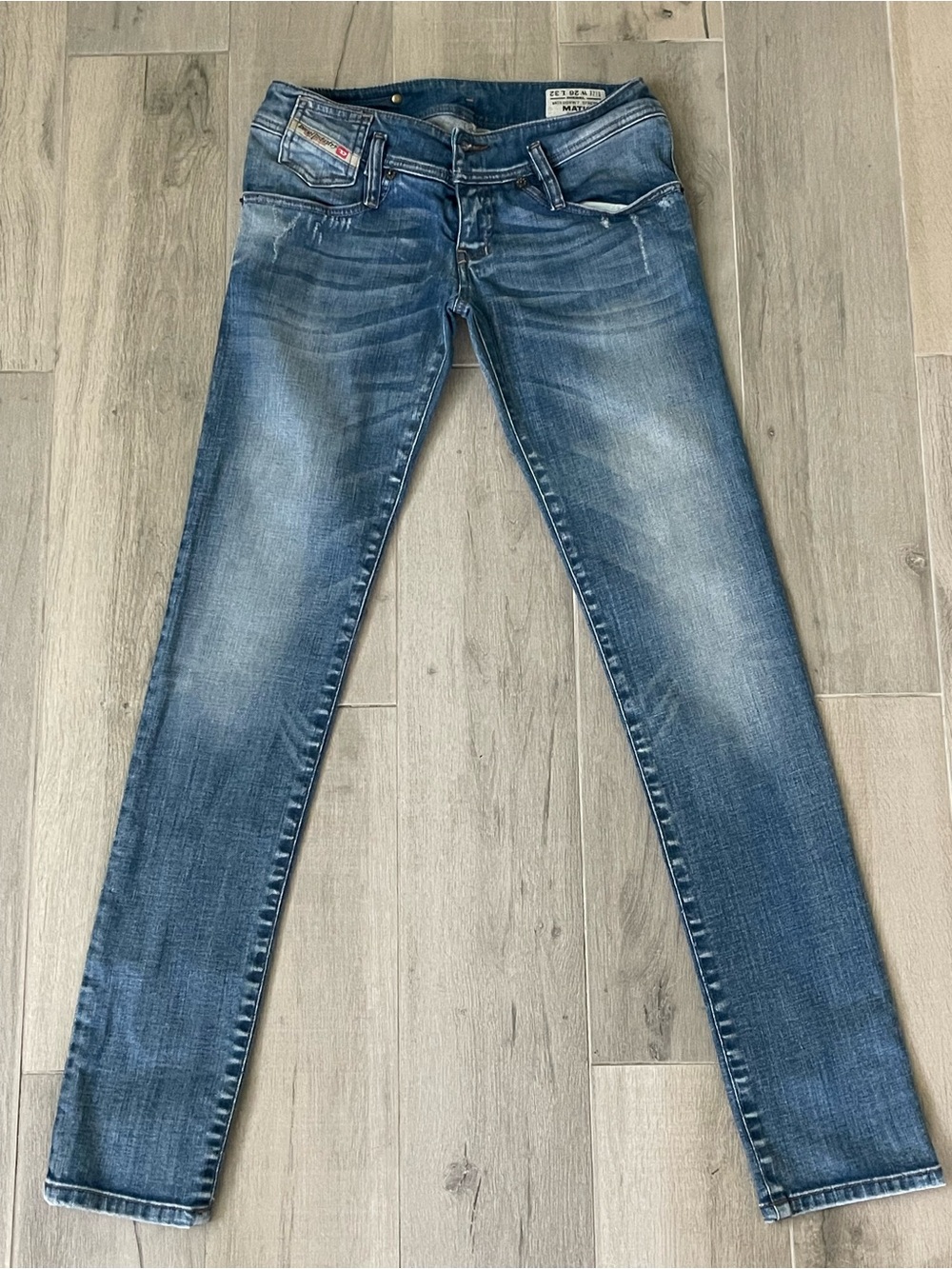 Diesel Matic Slim Tapered Stretch Jeans Size W26 L32 Medium Wash Skinny Denim